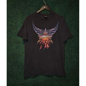 Vintage Harley Davidson Hollywood Vintage Motorcycle Eagle Flames T-Shirt